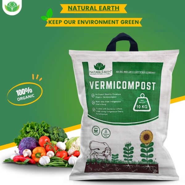 NATURAL EARTH™ 10 KG Pure & Premium Organic Vermicompost Fertilizer for All Type of Plants - Image 3