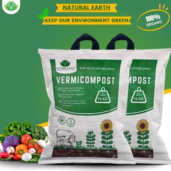 NATURAL EARTH™ 20 KG Pure & Premium Organic Vermicompost Fertilizer for All Type of Plants - Image 3